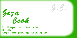 geza csok business card